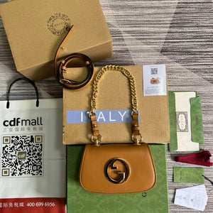 Gucci 724645 Gucci Blondie Mini Shoulder Bag Brown - Default Title - View 1