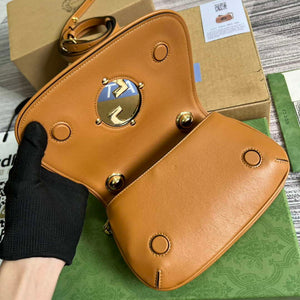Gucci 724645 Gucci Blondie Mini Shoulder Bag Brown - Default Title - View 7