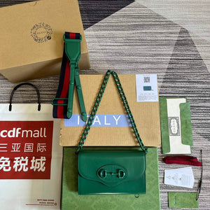 Gucci 724713 Gucci Horsebit 1955 mini bag Green - Default Title - View 1