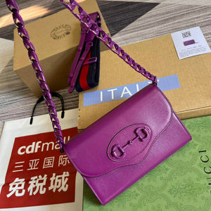 Gucci 724713 Gucci Horsebit 1955 mini bag Purple - Default Title - View 5