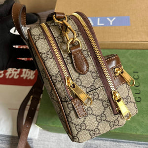 Gucci 725654 Multi-function bag with Interlocking G Brown - Default Title - View 3