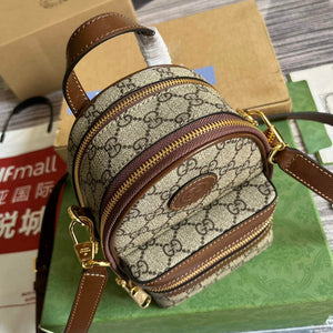 Gucci 725654 Multi-function bag with Interlocking G Brown - Default Title - View 6