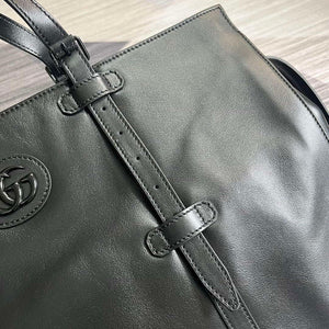 Gucci 725683 Large Tote Bag With Tonal Double G Black - Default Title - View 6
