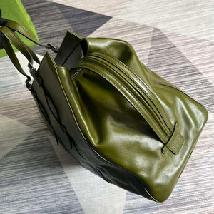 Gucci 725683 Large Tote Bag With Tonal Double G Forest green - Default Title - View 3