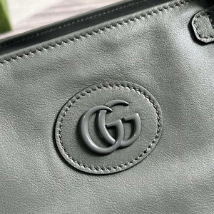 Gucci 725683 Large Tote Bag With Tonal Double G Gray - Default Title - View 5