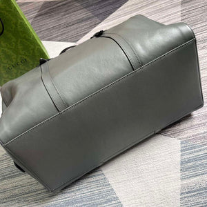Gucci 725683 Large Tote Bag With Tonal Double G Gray - Default Title - View 6