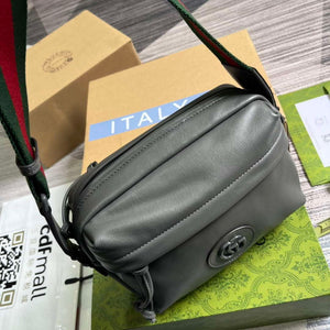 Gucci 725696 Shoulder bag with tonal Double G Gray - Default Title - View 8