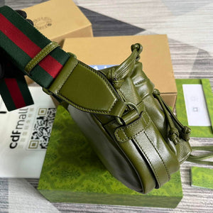 Gucci 725696 Shoulder bag with tonal Double G Green - Default Title - View 3
