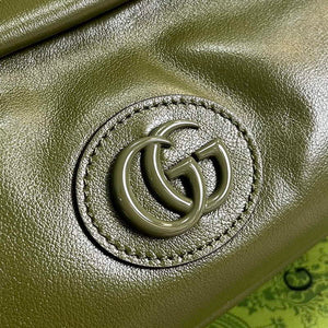 Gucci 725696 Shoulder bag with tonal Double G Green - Default Title - View 5
