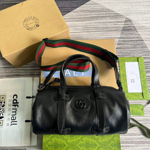Gucci 725701 Small duffle bag with tonal Double G Black - Default Title - View 1