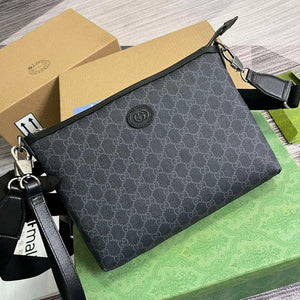 Gucci 726833 Messenger Bag With Interlocking G Black - Default Title - View 4