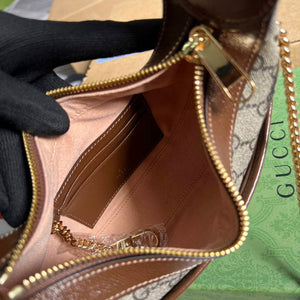 Gucci 726843 Half-moon-shaped mini bag with Interlocking G Brown - Default Title - View 9