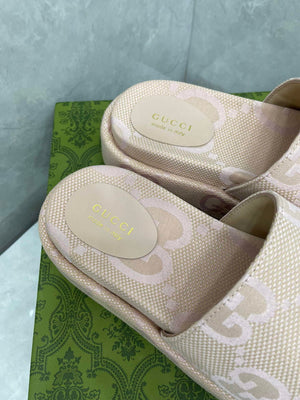 Gucci 730043 Women's jumbo GG platform slide sandal G82366 - 35 - View 8