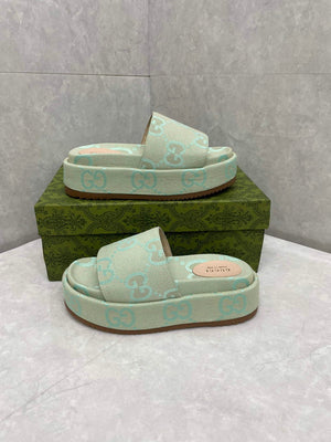 Gucci 730043 Women's jumbo GG platform slide sandal G82368 - 35 - View 1