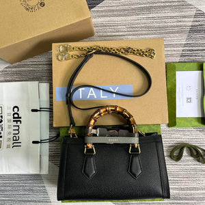 Gucci 735153 Gucci Diana Small Shoulder Bag Black - Default Title - View 2