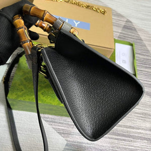 Gucci 735153 Gucci Diana Small Shoulder Bag Black - Default Title - View 3