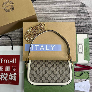 Gucci 735178 Gucci Horsebit 1955 shoulder bag Brown white - Default Title - View 2
