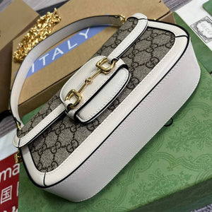 Gucci 735178 Gucci Horsebit 1955 shoulder bag Brown white - Default Title - View 6