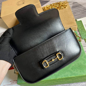 Gucci 735178 Gucci Horsebit 1955 small shoulder bag Black - Default Title - View 7