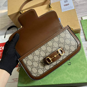 Gucci 735178 Gucci Horsebit 1955 small shoulder bag Brown - Default Title - View 5