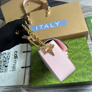 Gucci 735178 Gucci Horsebit 1955 small shoulder bag Pink - Default Title - View 3