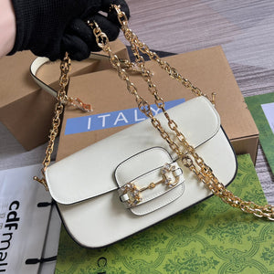 Gucci 735178 Gucci Horsebit 1955 small shoulder bag White - Default Title - View 2