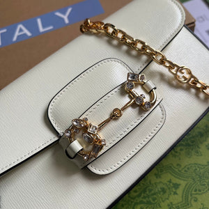 Gucci 735178 Gucci Horsebit 1955 small shoulder bag White - Default Title - View 6