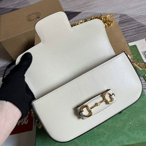 Gucci 735178 Gucci Horsebit 1955 small shoulder bag White - Default Title - View 7