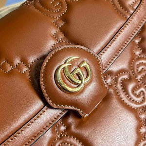 Gucci 736877 GG Matelass¨¦ Handbag Brown - Default Title - View 5
