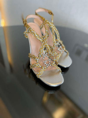Gucci 739098 Women's crystal Interlocking G sandal G56300 - 35 - View 8