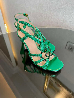 Gucci 739098 Women's crystal Interlocking G sandal G56303 - 35 - View 2
