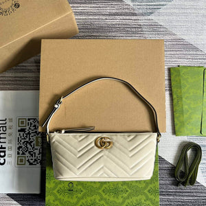 Gucci 739166 GG Marmont shoulder bag White - Default Title - View 1