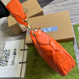 Gucci 739709 GG Matelass¨¦ Small Shoulder Bag Orange - Default Title - View 3