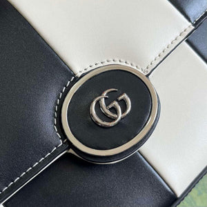 Gucci 739721 Petite GG Small Shoulder Bag Black and white - Default Title - View 5