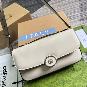 Gucci 739721 Petite GG Small Shoulder Bag White - Default Title - View 4