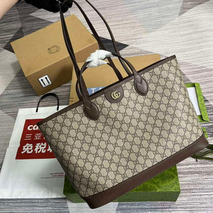 Gucci 739730 Ophidia Medium Tote Bag Brown canvas - Default Title - View 4