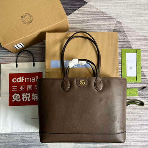 Gucci 739730 Ophidia Medium Tote Bag Brown leather - Default Title - View 1