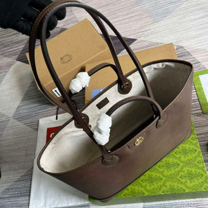 Gucci 739730 Ophidia Medium Tote Bag Brown leather - Default Title - View 8