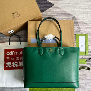 Gucci 739730 Ophidia Medium Tote Bag Green leather - Default Title - View 1