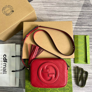 Gucci 742360 Gucci Blondie Small Shoulder Bag Red - Default Title - View 1