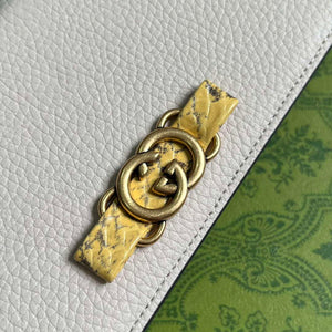 Gucci 746056 Chain Wallet With Interlocking G Python Bow White - Default Title - View 5