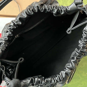 Gucci 746210 Gucci Deco medium tote bag in black leather - Default Title - View 9