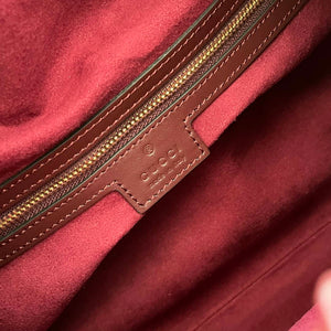 Gucci 746210 Gucci Deco medium tote bag in Wine red leather - Default Title - View 8