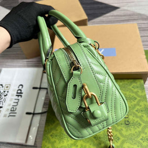 Gucci 746319 GG Marmont Small Top Handle Bag Green - Default Title - View 3