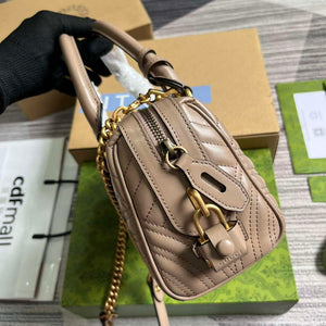 Gucci 746319 GG Marmont Small Top Handle Bag Milk tea - Default Title - View 3