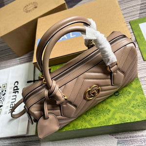 Gucci 746319 GG Marmont Small Top Handle Bag Milk tea - Default Title - View 7