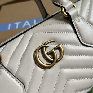 Gucci 746319 GG Marmont Small Top Handle Bag White - Default Title - View 5