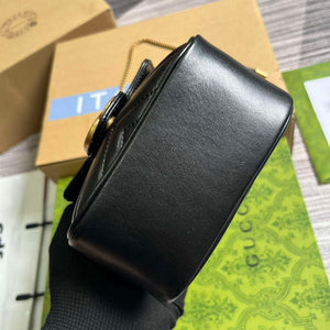 Gucci 746433 GG Marmont Mini Bucket Bag Black - Default Title - View 6