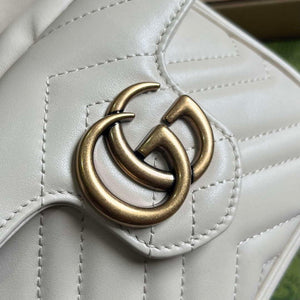 Gucci 746433 GG Marmont Mini Bucket Bag White - Default Title - View 4