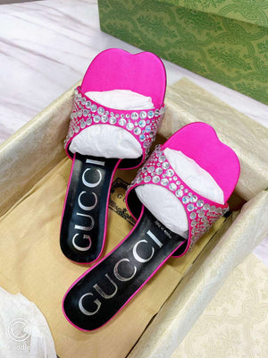 Gucci 749663 Women's slide sandal with crystals G56304 - 35 - View 4